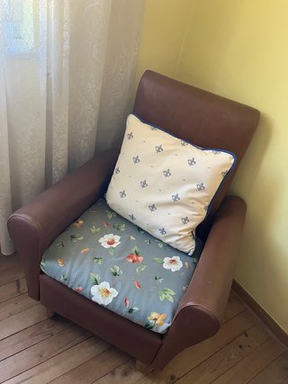 Sillón Butaca Vintage Polipiel Marrón Años 70