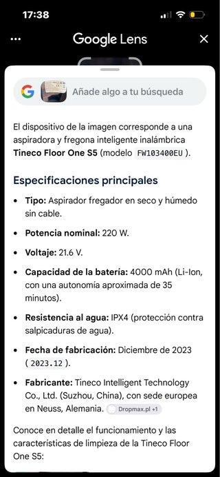 Aspiradora y Fregona Tineco Floor One S5