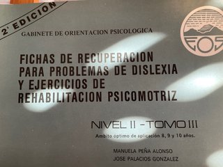 Fichas de recuperación (8,9,10 años) para dislexia