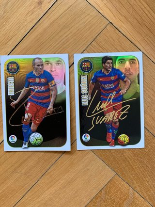 Cartas Firmadas LaLiga 2016/17 Iniesta y Suárez