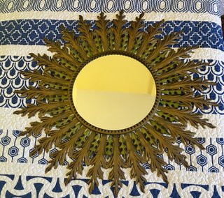 Espejo Sol Vintage Años 50/60 Doble Coro