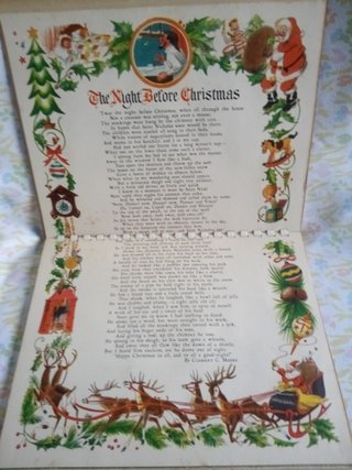 Vintage Pop Up" Christmas Time in Action" año 1949