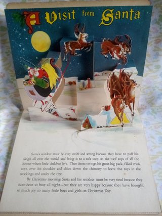 Vintage Pop Up" Christmas Time in Action" año 1949