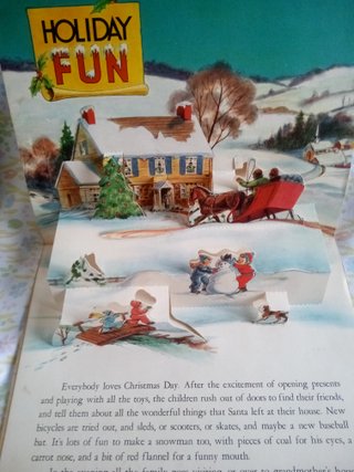 Vintage Pop Up" Christmas Time in Action" año 1949