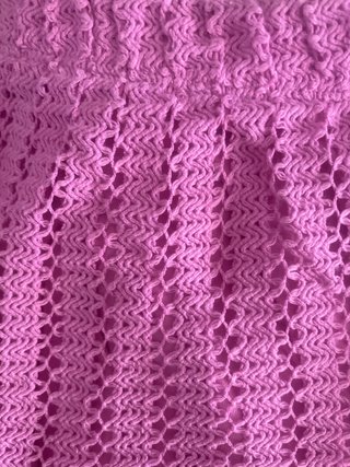 Shorts de crochet rosa 13-14 años