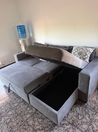 Sofá Chaise Longue Gris Oscuro