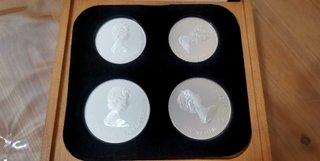 Olimpiadas Montreal 1976 Monedas. Estuches Plata.
