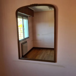 Espejo Grande Antiguo de Madera Tallada