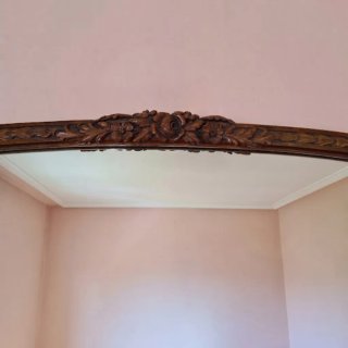 Espejo Grande Antiguo de Madera Tallada
