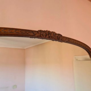 Espejo Grande Antiguo de Madera Tallada