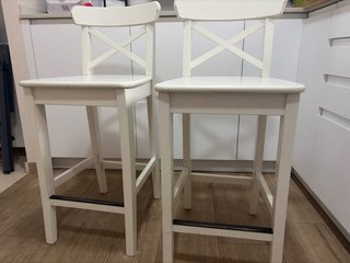 Taburetes Altos Madera Blanco Ikea