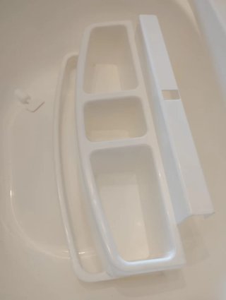 Bañera para bebé blanca y cambiador/colchoneta