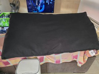 Cama para perro grande negra