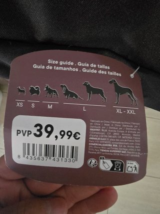 Cama para perro grande negra