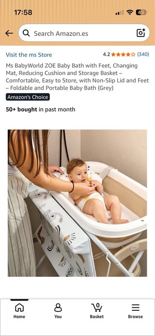 Bañera y Cambiador Plegable para Bebé
