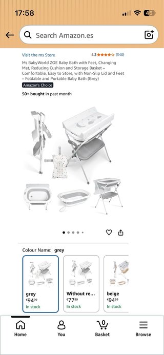 Bañera y Cambiador Plegable para Bebé