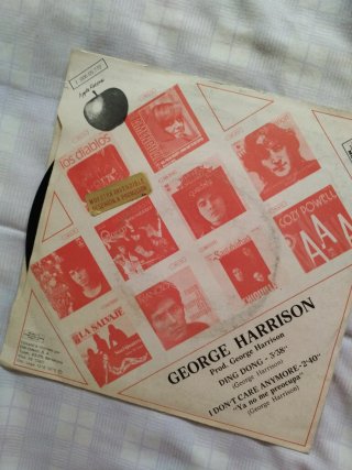 George Harrison Ding Dong Vinilo Promocional hoja