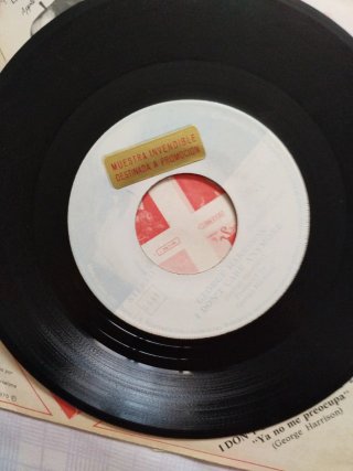 George Harrison Ding Dong Vinilo Promocional hoja
