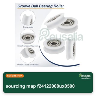 sourcing map rodillo polea ranura U 6x26x8 mm