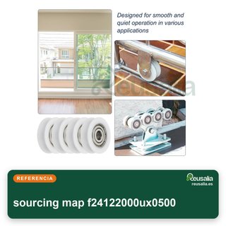 sourcing map rodillo polea ranura U 6x26x8 mm