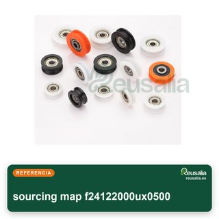 sourcing map rodillo polea ranura U 6x26x8 mm
