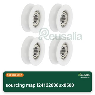 sourcing map rodillo polea ranura U 6x26x8 mm