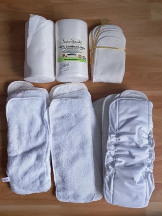 Lote pañales de tela reutilizables