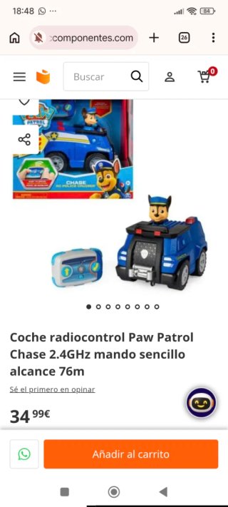 Coche Teledirigido Chase - Patrulla Canina.