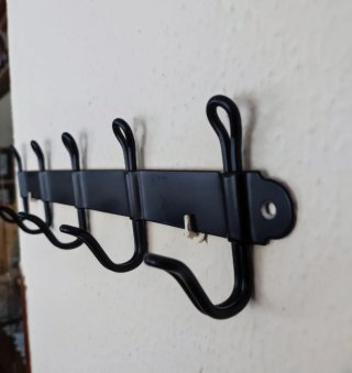 Perchero de Pared Metálico Negro