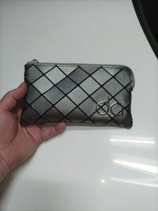 Bolso de mano plateado mujer