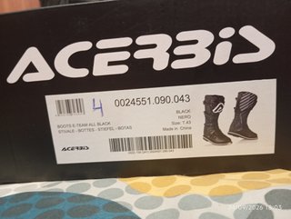 Botas Acerbis Motocross Enduro Negras