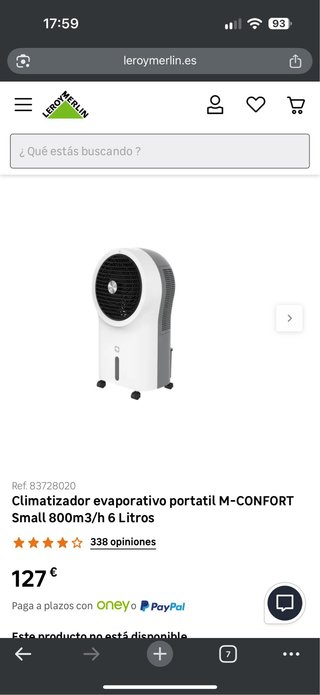 Climatizador Evaporativo Portátil M-CONFORT