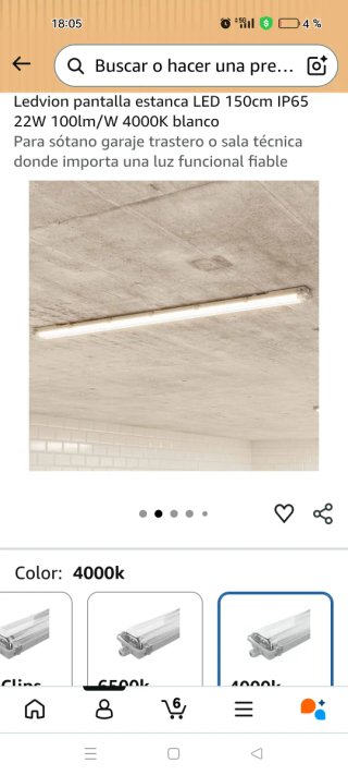 Fluorescente con pantalla estanca LED Ledvion