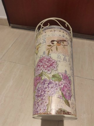 Paragüero de Metal con Estampado Floral