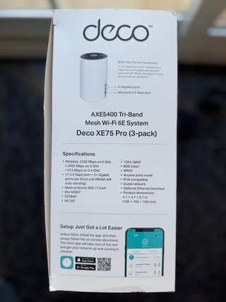Sistema Mesh TP-Link Deco XE75 Pro WiFi 6E (3 uds)