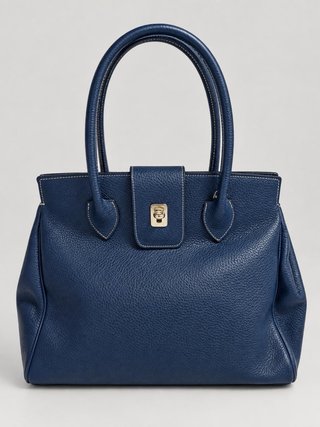 Bolso de Piel Azul