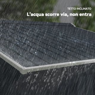 Casetta in Acciaio con Fondazione, 4 Prese d'Aria
