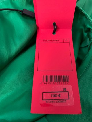 Carolina Herrera vestido fiesta verde XXS