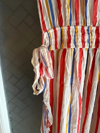 Vestido largo rayas multicolor