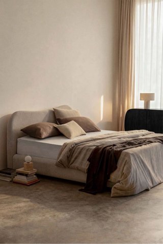 Cama canape tapizada 160x200cm Sklum