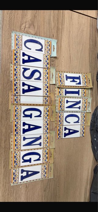 Letras decorativas cerámica Gayafores 21x7’5 cm