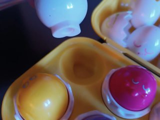 Set de 6 Huevos de Juguete con Caras