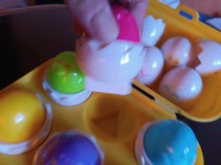 Set de 6 Huevos de Juguete con Caras