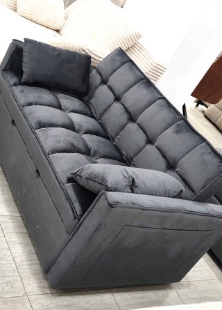 Sofá 2 plazas cama 130 cm+ 2 cojines – gran oferta