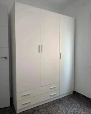 Armario Blanco 3 Puertas y 2 Cajones