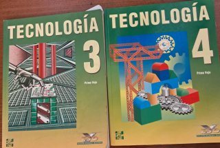 Lote dos libros antiguos 3 y 4 tecnologia ESO