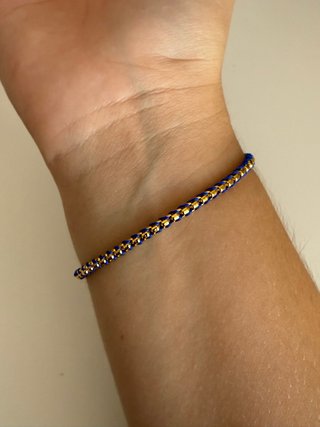 Pulseira Pandora Azul e Dourada