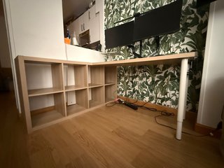 Escritorio y Estantería Kallax/Lagkapten Roble