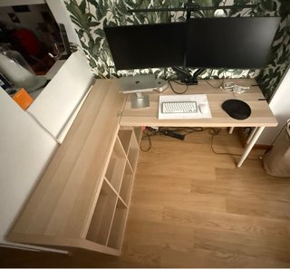 Escritorio y Estantería Kallax/Lagkapten Roble