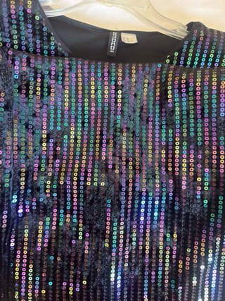 Vestido fiesta lentejuelas multicolor